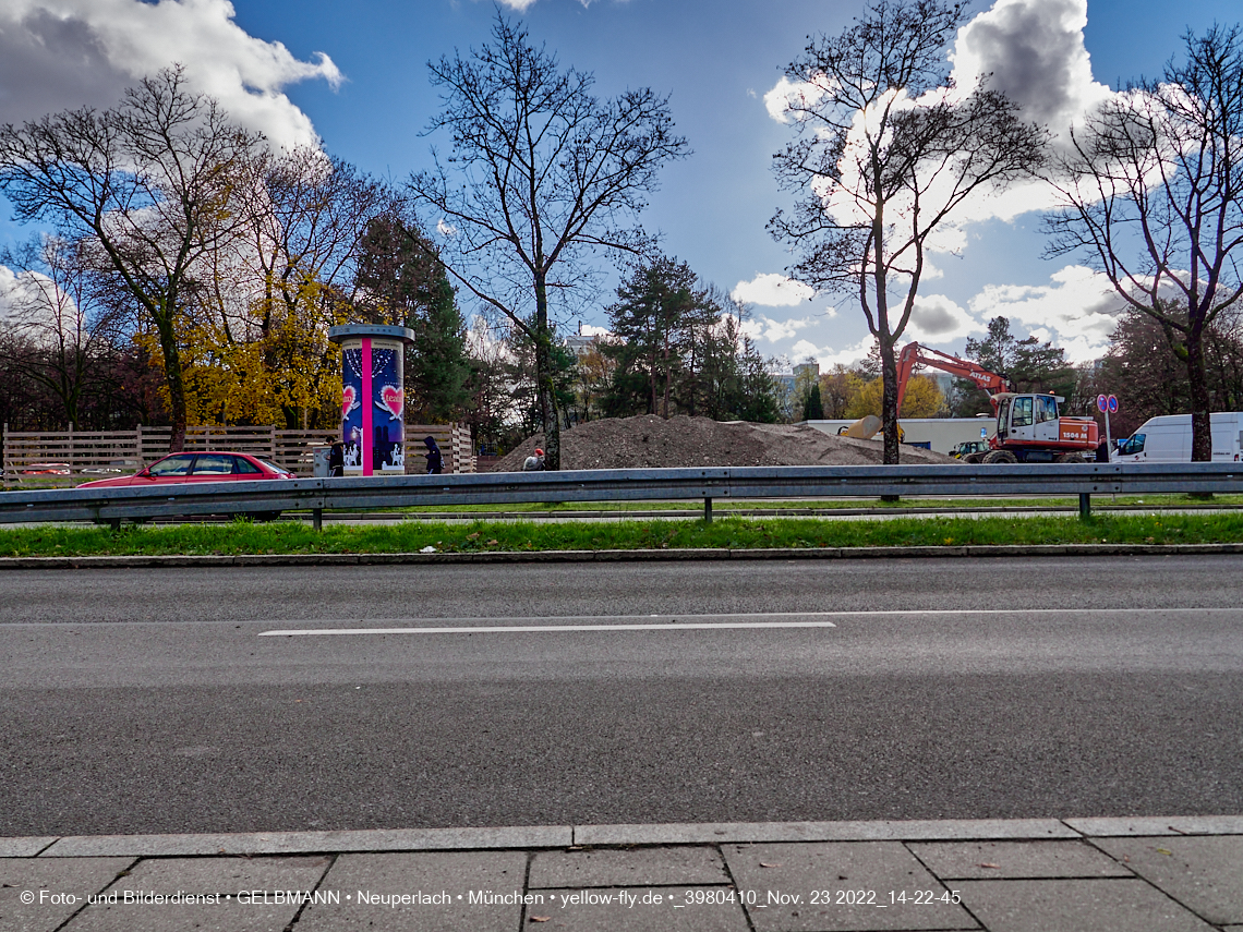 23.11.2022 - Baustelle an der Quiddestraße Haus für Kinder in Neuperlach